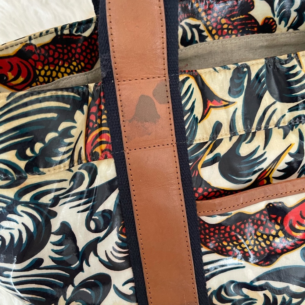 Tory Burch large fish print Ella tote bag - Picture 3 of 13